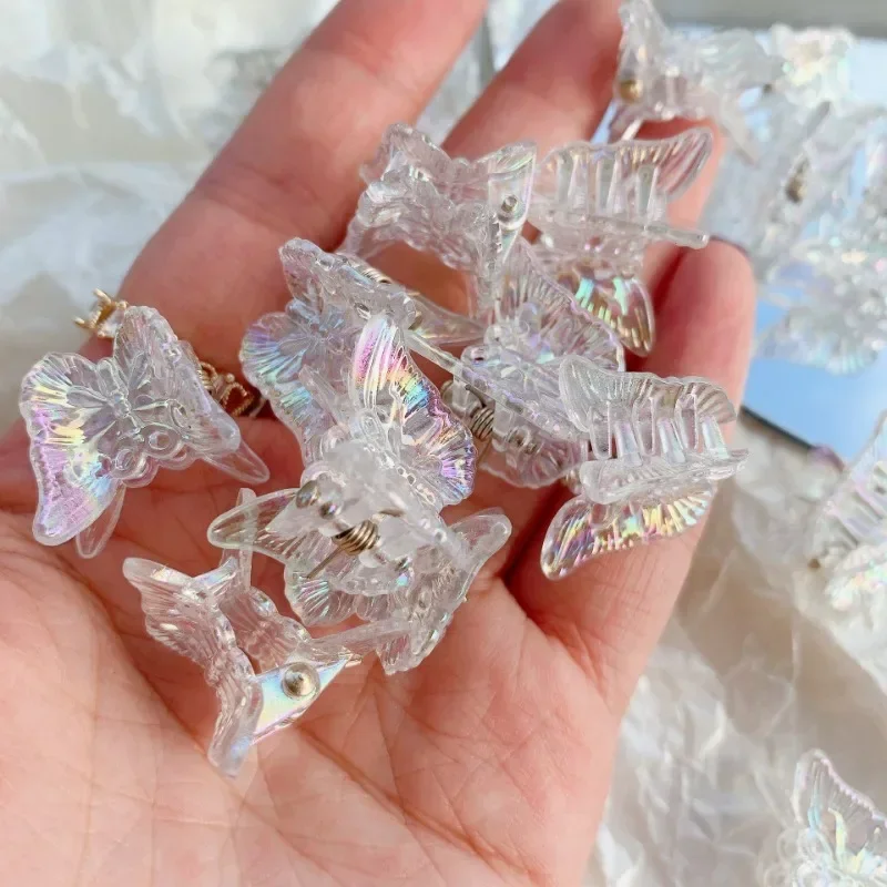 1-20pcs Mini Butterfly Hair Claws Braided Transparent Small Hair Clip Girls Hairpins Grip Barrettes Bobby Pin Headwear Wholesale