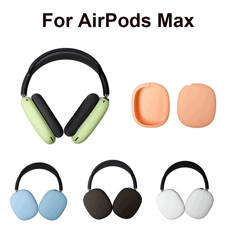 Mới Mềm Mại Có Thể Giặt Đầu Dành Cho Tai Nghe AirPods Max Silicone Tai Nghe Ốp Lưng Bảo Vệ Nắp Lưng Thay Thế Phụ Kiện Quấn Dây Tai Nghe
