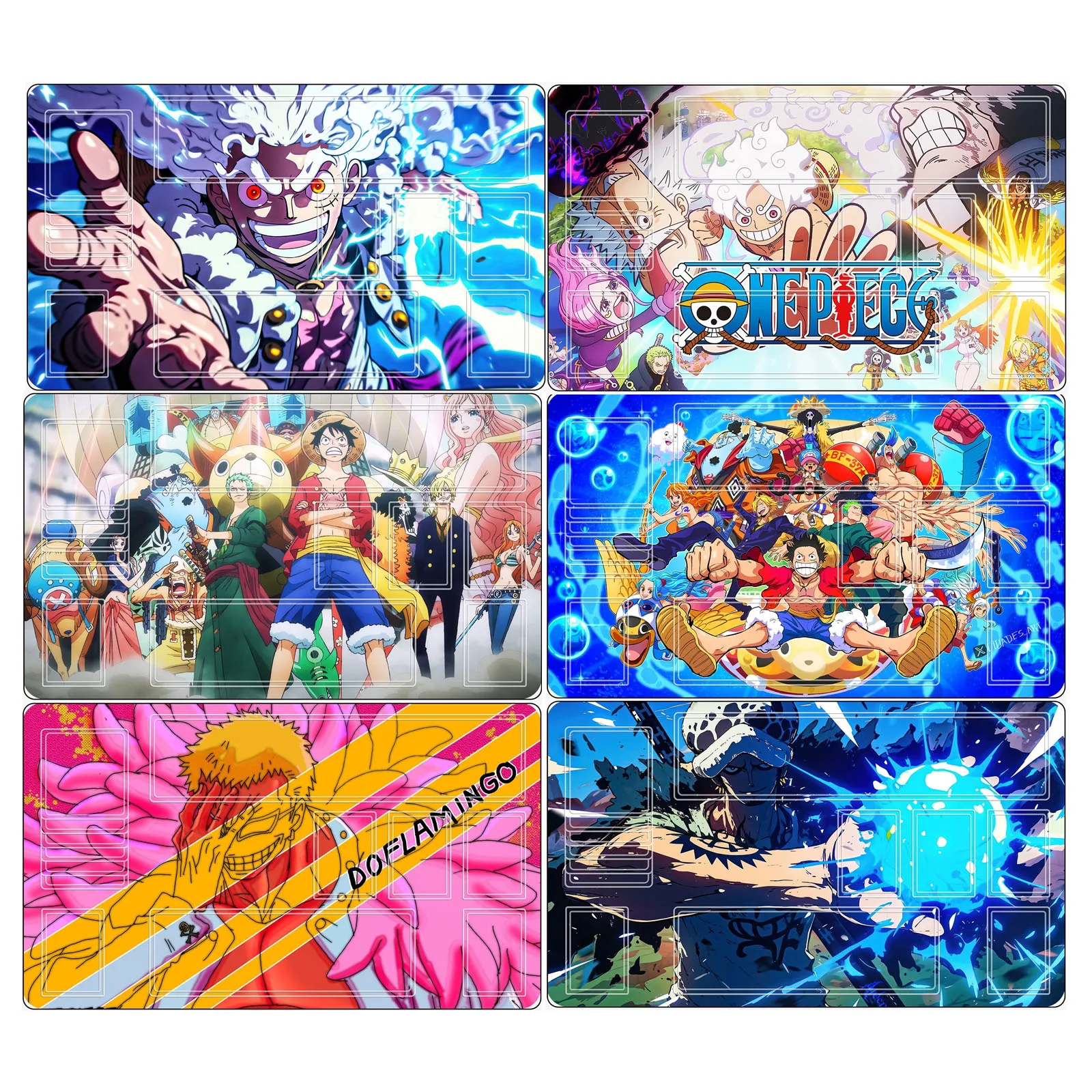 

Игровой коврик для карточных боев 600x350x2 мм DIY One Piece (Луффи, Зоро, Дуфламинго) для одного игрока, дуэльный коврик для карточных игр, подарок
