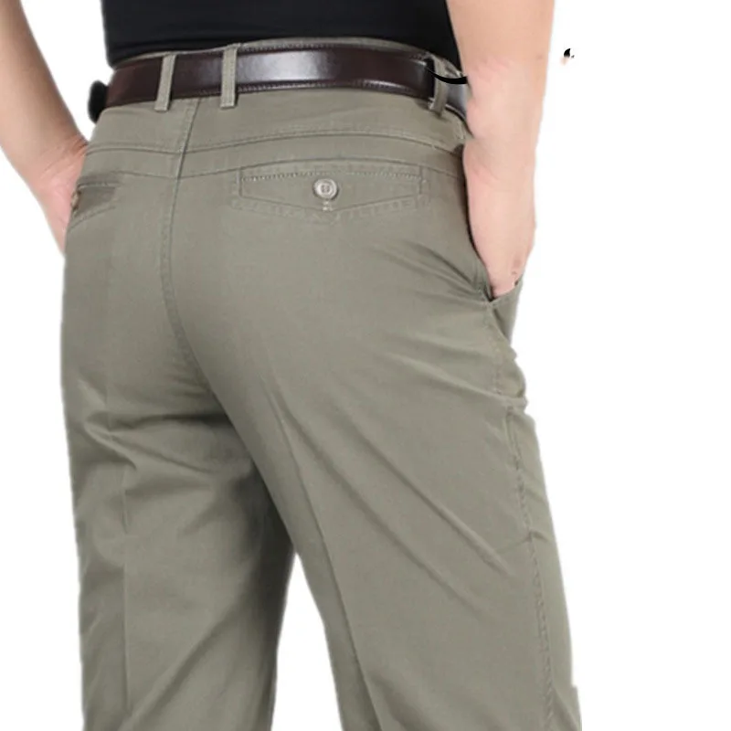 MRMT-Pantalones informales para hombre de mediana edad, pantalón holgado y fino de cintura alta, novedad de 2024