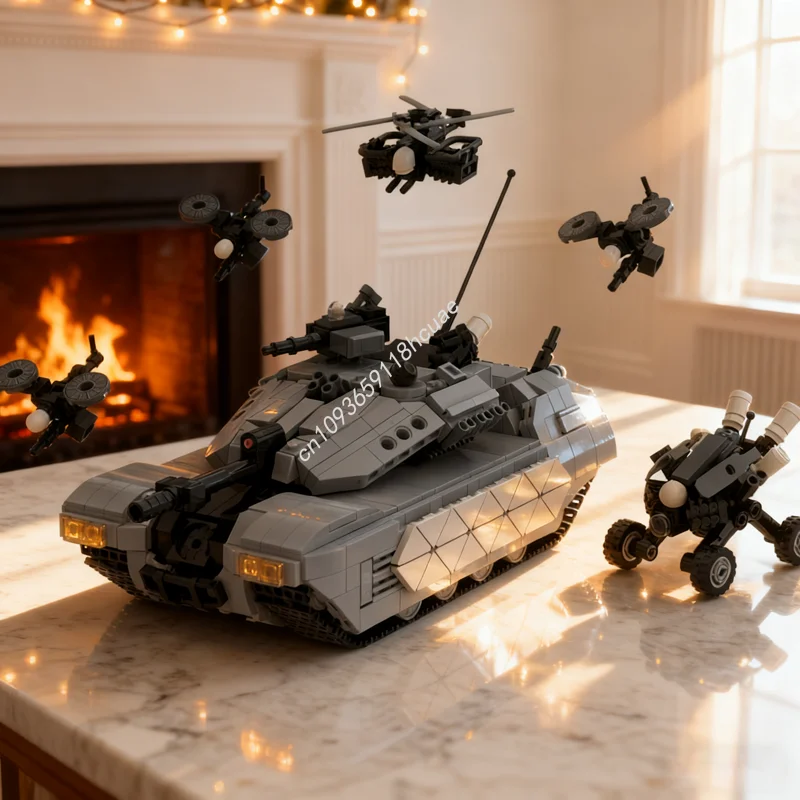 

1232pcs MOC D O T S Tank Icons Model Building Blocks Construction Christmas Gifts DIY Toy Assemble Creative Idea Education Brick