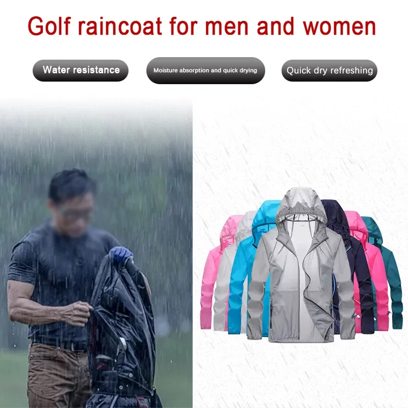 The Singelila 2024 New Golf Ultralight Raincoat for Men and Women Is A Lightweight Outdoor Windbreak and Waterproof Raincoat