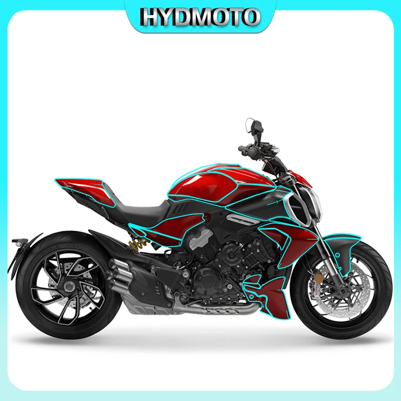 For Ducati Diavel V4 V 4 2023 Great Devil Invisible Car Cover Instrument Film Protection Fuel Tank Stickers Modified Accessories