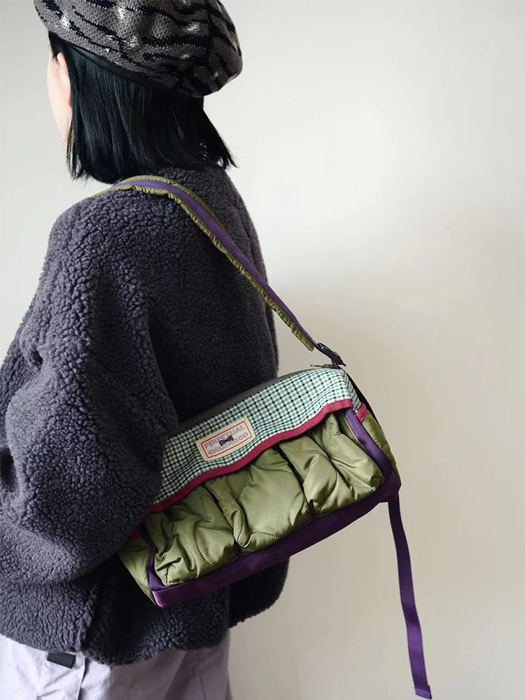 Fashionable Autumn Winter Shoulder Bag Lightweight Crossbody Boston Bag Women's Handbag Casual Simple Style Zipper Closure So...