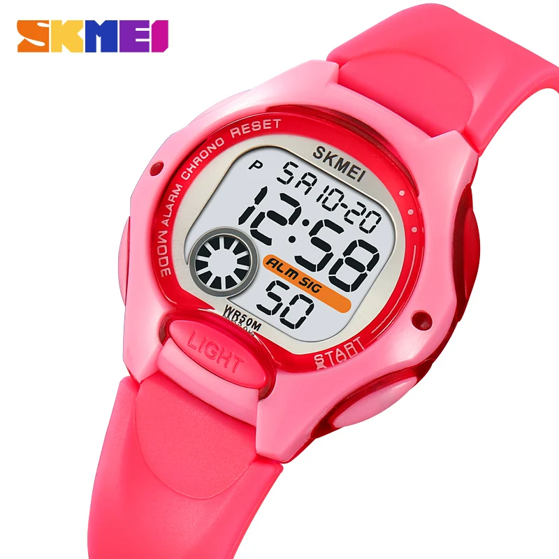 

SKMEI 2129 Watch Fashion 3Bar Waterproof LED Light Stopwatch Digital Wristwatches Kids Boys Girls Women Ladies Children Sport