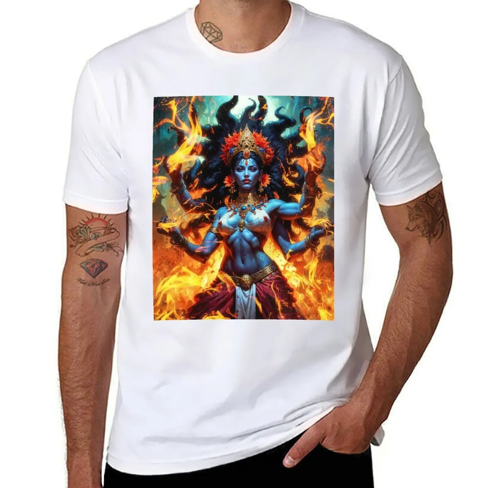 

Divine Kali Ma T-Shirt Basic Solid Tee for Daily Use