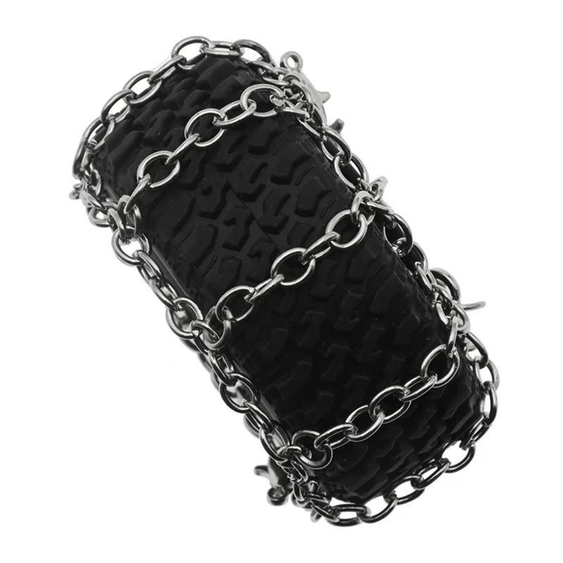 CYGJ-RC Car Tires Snow Chain Metal Axial Upgrade Parts For 1/12 Scale MN82 MN78 Trx4m RC Crawler