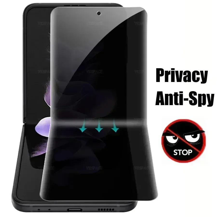 Best Privacy Anti-Spy Peeping EPU Hydrogel Film For Samsung Galaxy Z Flip 6 5 4 3 W24 W23 Flip Flip5 flip4 Soft Screen Protector