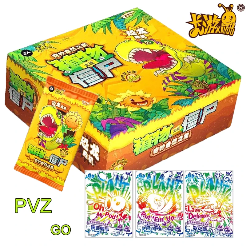 

KAYOU Original Plants vs. Zombies Card Box AR UR LR Sunflower Peashooter Wall-nut Rare Heroes Game Collection Cards Toys Gifts