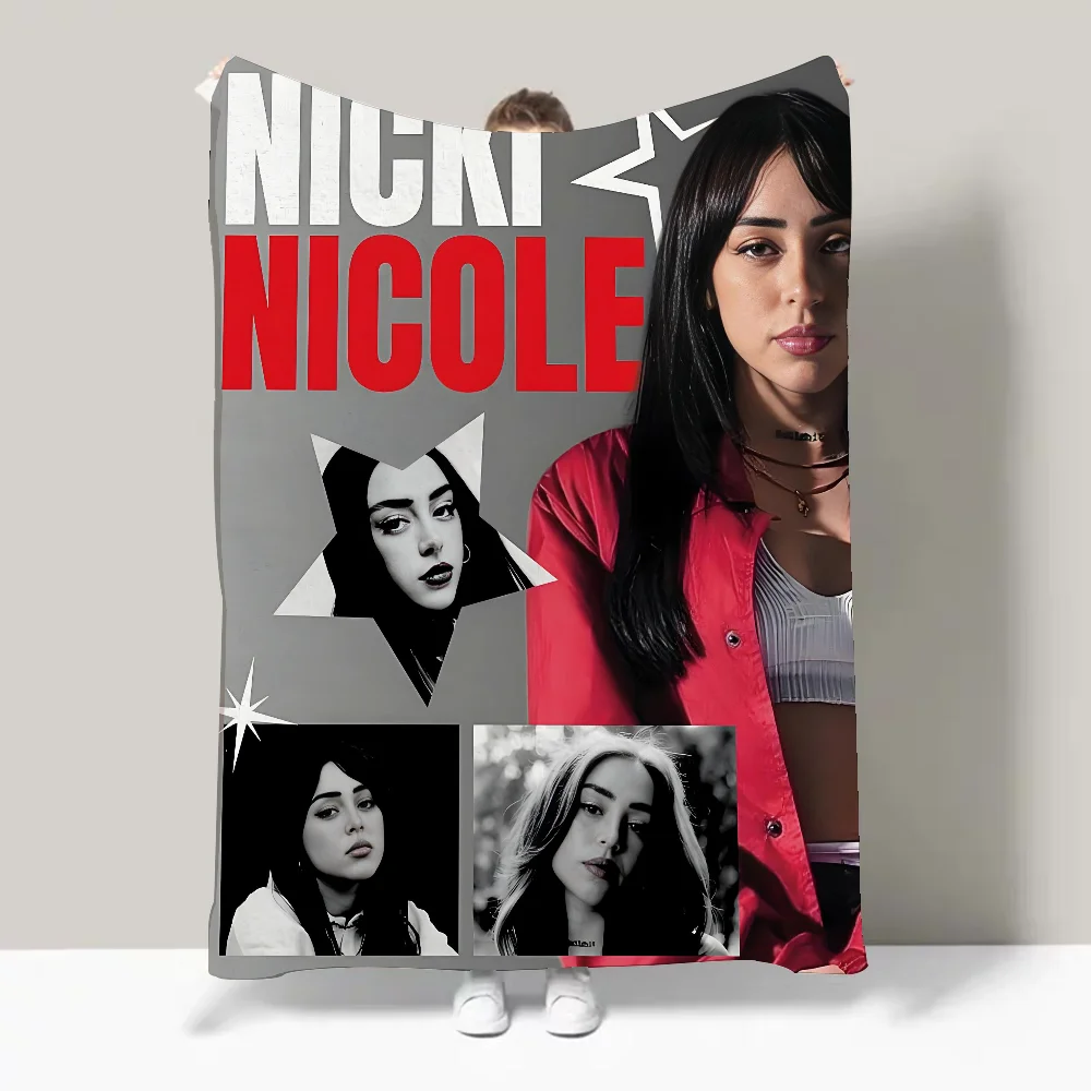 بطانية نيكي نيكول سينجر ألما هدية مثالية للأريكة والمكتب والسرير والطائرة والسفر والنوم والقراءة والاسترخاء والتخييم #4