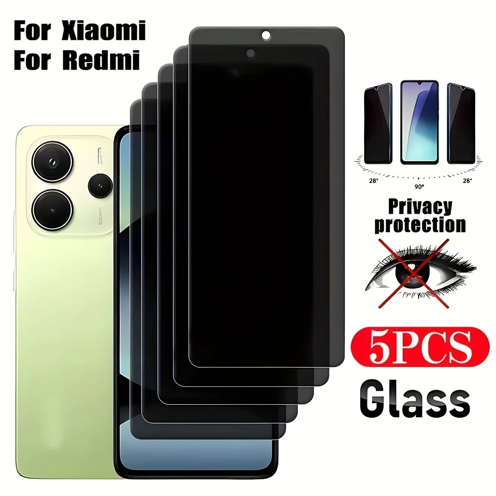 

5 шт. закаленное стекло для Redmi Note 14 5G 13 12 Pro 14S 12S 11S 10S Защитная пленка для экрана Redmi 15C 14R 14C 13C 12C 10A 9A