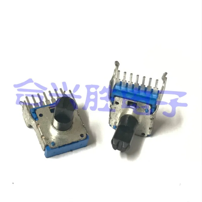 2 Pieces RK14 Rotary Single Potentiometer B20K Horizontal 7Pin Power Amplifier Audio Volume Adjustment Potentiometer Shaft 13MM