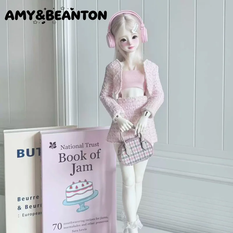 1/4 BJD Doll Clothes Fit Large 1/4 BJD Body Coat Tube Top Mini Skirt 3Pcs Doll Costume Set For BJD Articulated Figures No Doll