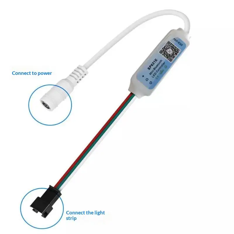 /PFU/1Pcs 3 PIN SP621E Pixels Music Bluetooth App Controller Addressable DC5-24V Light Controller For WS2812B WS2811