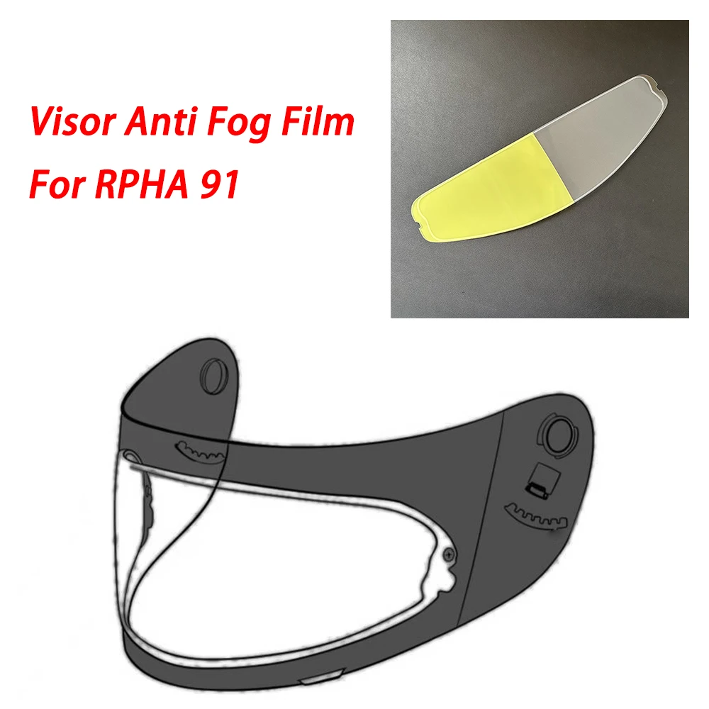 Film anti-buée pour visière de casque RPHA-91, adapté aux lentilles HJC RPHA 91, film anti-buée, accessoires pour casque de moto