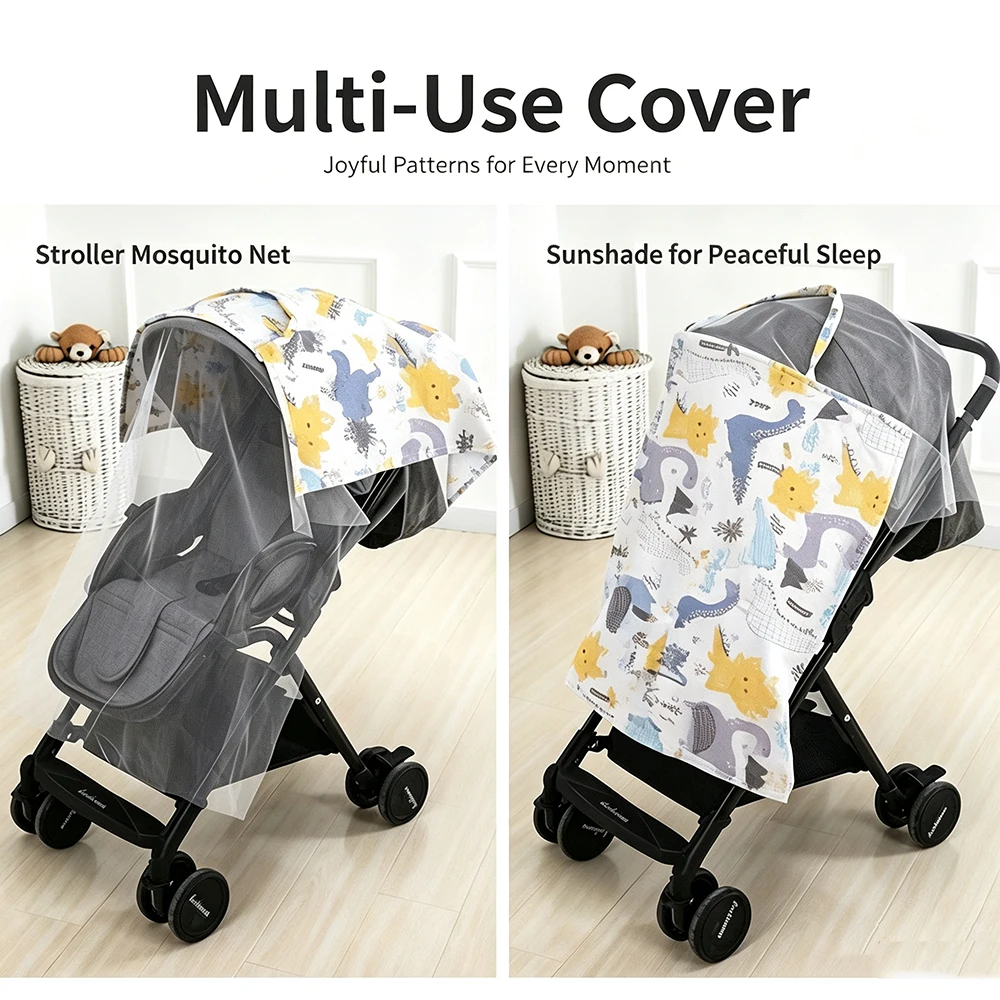 Multifunction Baby Breastfeeding Nursing Covers Towel Blanket Adjustable Privacy Apron Outdoors Cloth Mosquito Net  Stroller