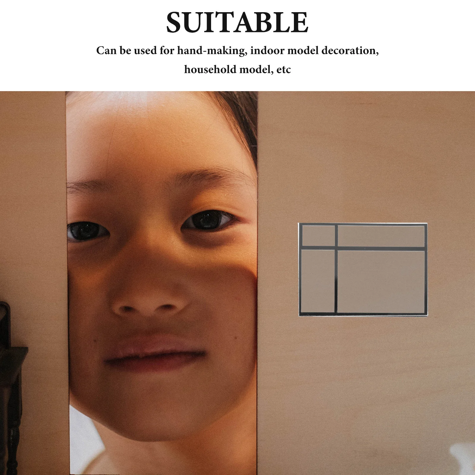 집 모델용 미니어처 창문 2개 간단한 디자인 DIY 미니 하우스 건설 창조적인 디오라마용 아크릴 창틀