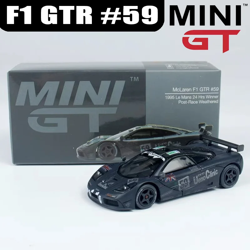 MINIGT 1/64 McLaren F1 GTR # 59 1995 Le Mans 24Hr Legering Motorvoertuig Speelgoed spuitgieten Metalen Model Collectie Jongen Kerstcadeau
