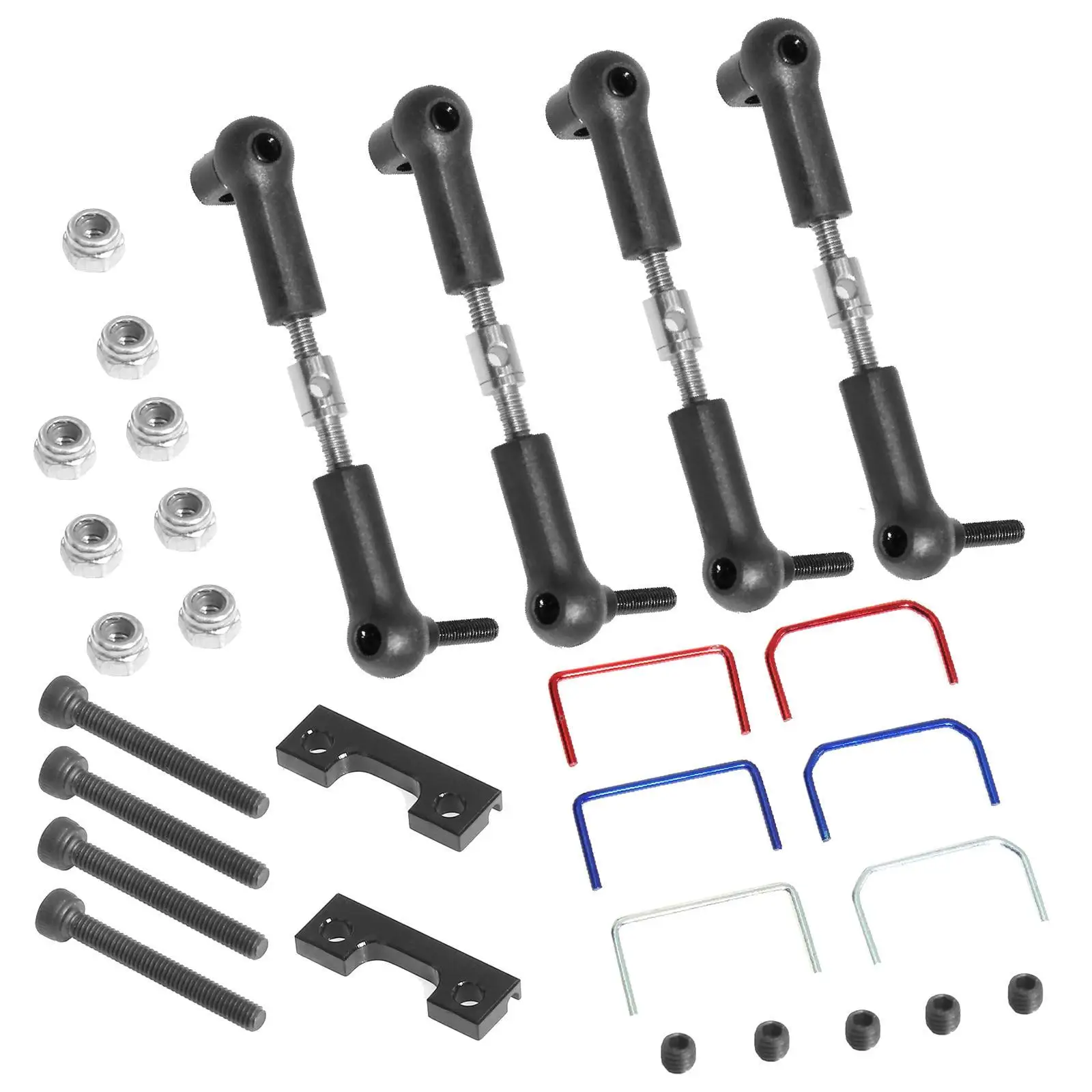 1/16 Front and Rear Sway Bar Kit,Stabilizer Set Front Rear,Portable RC Anti Sway