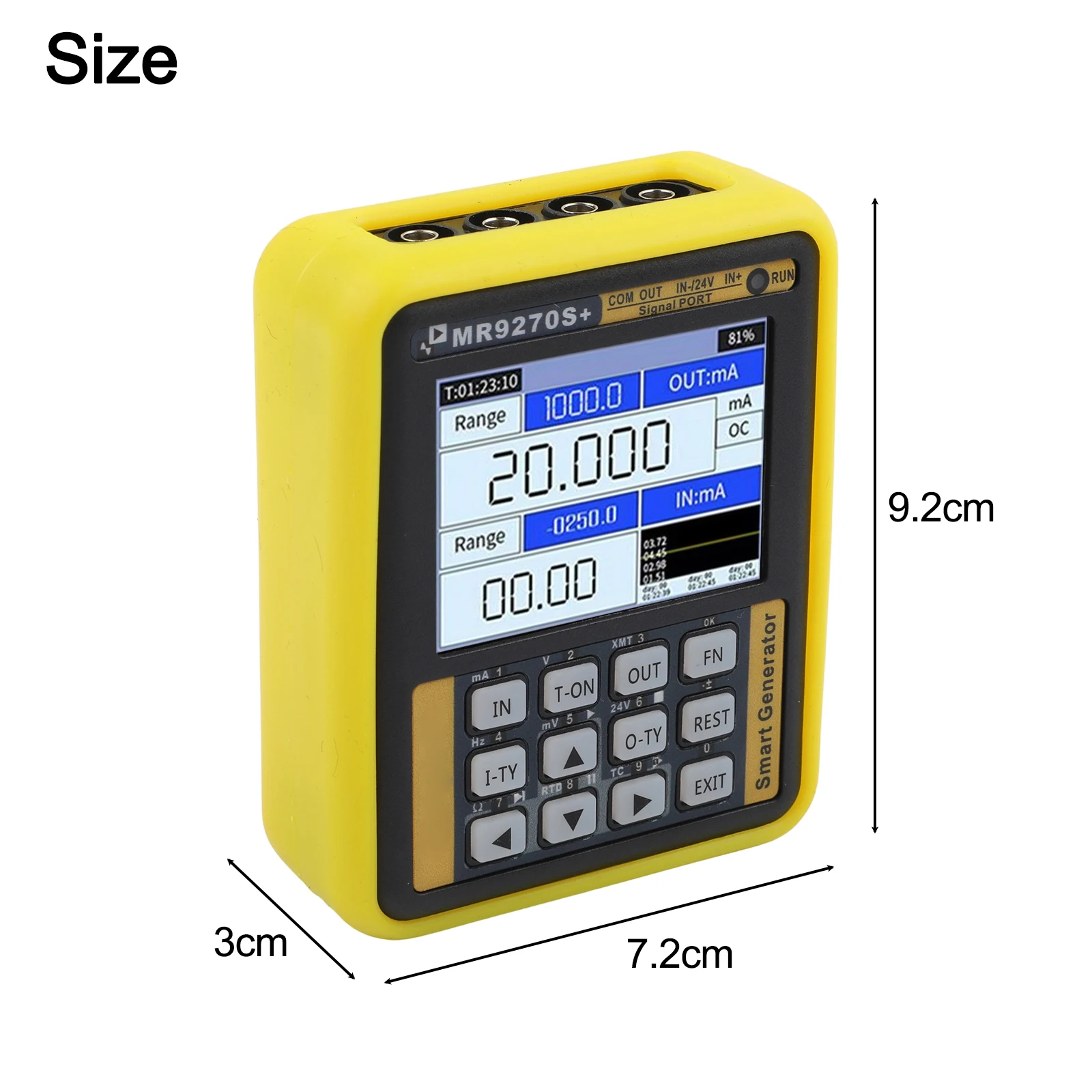 On-site Debugging 10A 4mm Test Fixture Black MR9270S Dual Channel Recorder Voltage Current Output ABS Shell Material