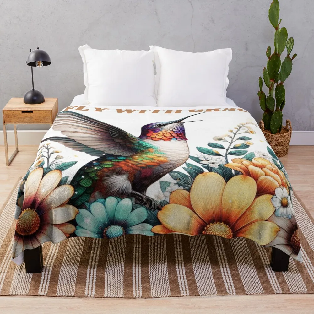 Fly with Grace Throw Blanket Summer Giant Sofa Blankets