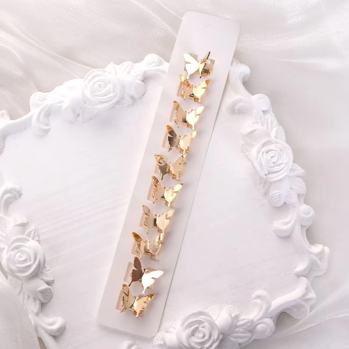 10PCS/SET Star Heart Butterfly Hair Clips Set  Y2K Sweet BB Barrettes Gold Silver Geometric Small Hair Pins for Women Girls 2026 - view 5