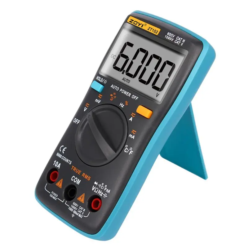 ZOYI ZT102 Ture RMS Digital Multimeter A-C/D-C Voltage Current Capacitance Teste