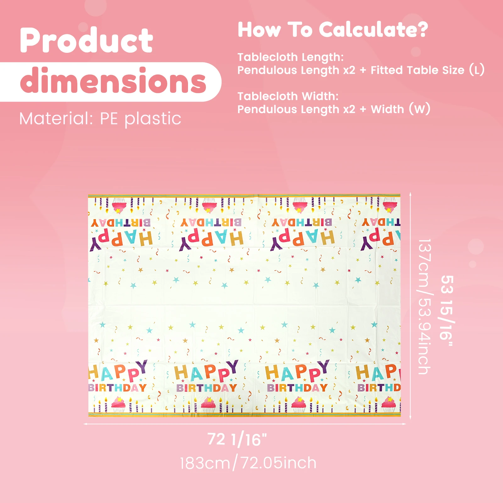 1/2/4 Pcs Plastic Tablecloth Waterproof and Oil Resistant Party Table Cover Single Use Tableclothf for Holiday Gathering Picnic