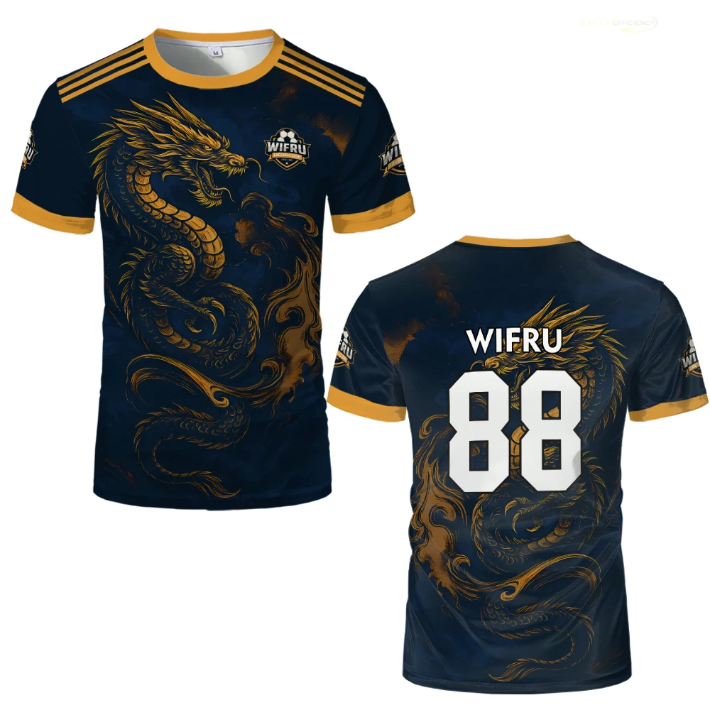 جديد التنين فرسان جيرسي HD ثلاثية الأبعاد تي شيرت مطبوع التجفيف السريع المتضخم تنفس الرجال بلايز عادية كرة قدم رياضية جيرسي