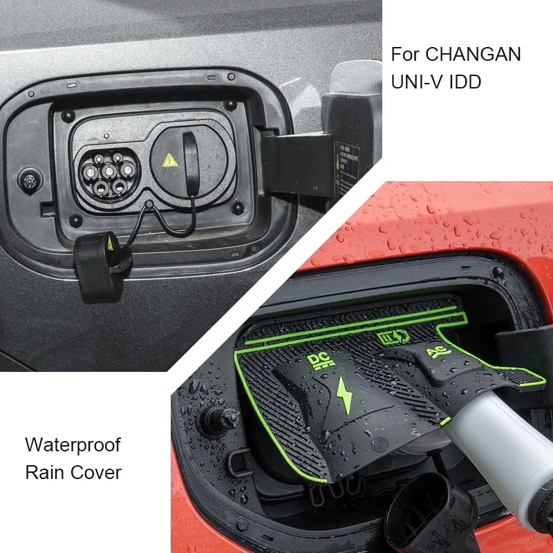 

New Energy Car Charging Port Waterproof Protector Cover For CHANGAN CS55 CS75 PLUS UNI-K UNI-Z UNI-V EADO Gun Charge Rain Cover