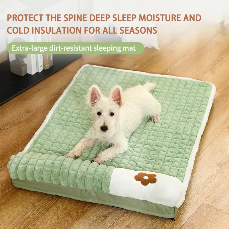 

Removable Thickened Dog Bed Winter Super Warm Washable Dog Mat Deep Sleep Fluff Bed for Small Medium Large Dogs Cats Pillow