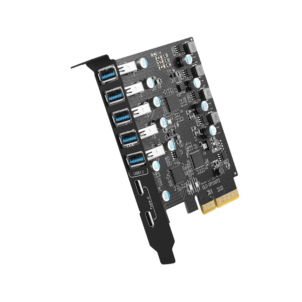 

PCIe USB 3.2 Card Expansion USB-A 5X USB-C 2X PCI Supper Speed-USB 3.2 MAX 10Gbps for Desktop PC Host Card