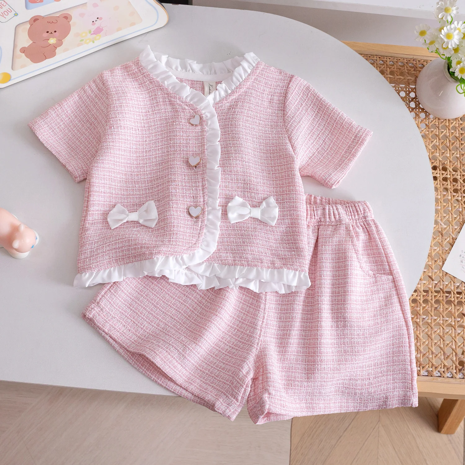 

Girls Clothes Sets Summer 2025 Children Fashion Princess Shirts Tops Shorts 2pcs Cute Suit For Baby Outfits Kids Costume 3 4 5Y