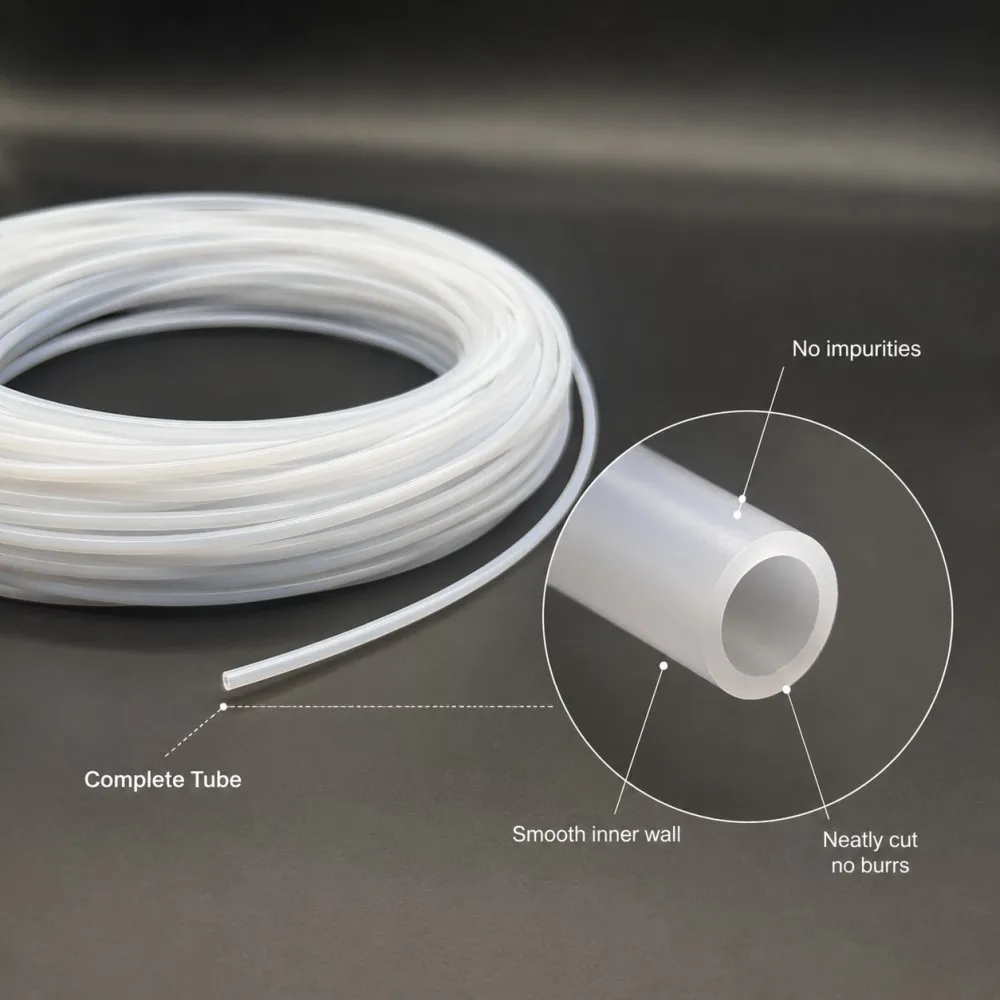 White PTFE Tube Insulated Capillary ID 0.3-5mm 600V Heat Protector Transmit Hose Rigid Temperature Corrosion Resistance - view 5