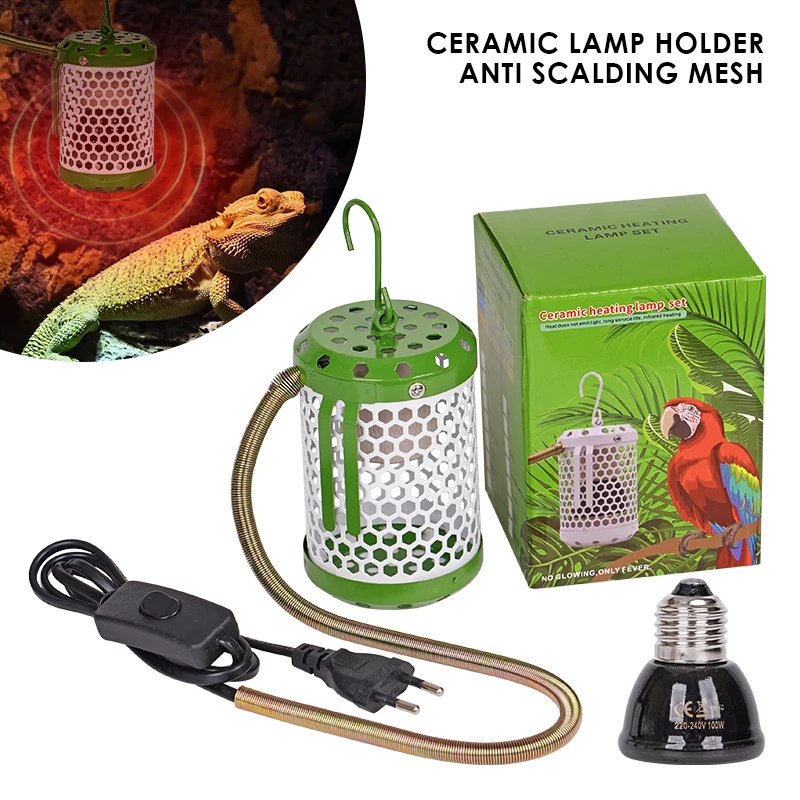 

Warm Lights Accessories Bird Supplies Pet Parrot Heat Lamp Preservation Cover Ceramic Lamp Anti-bite Anti-scalding Reptile