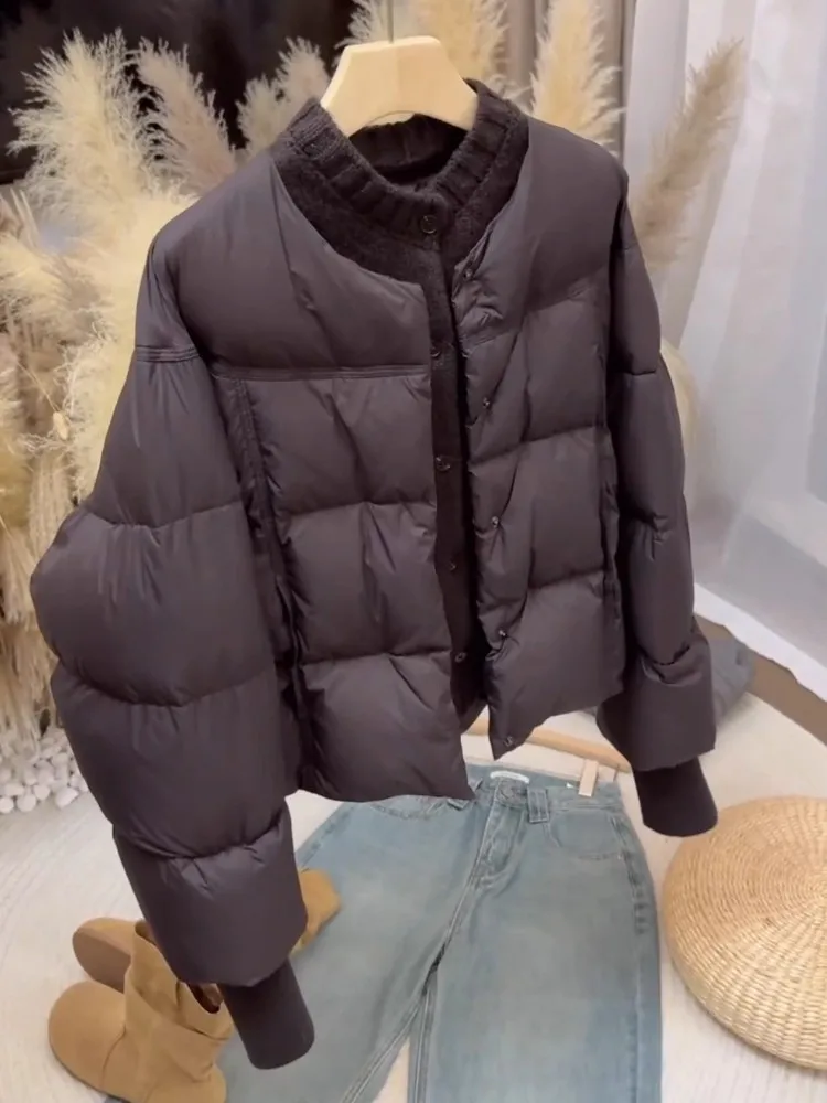 

plus Size Korean Sle Stand Collar Loose ort Cotton Jaet Women's Winter Thiened Casual Slimming Outerwear