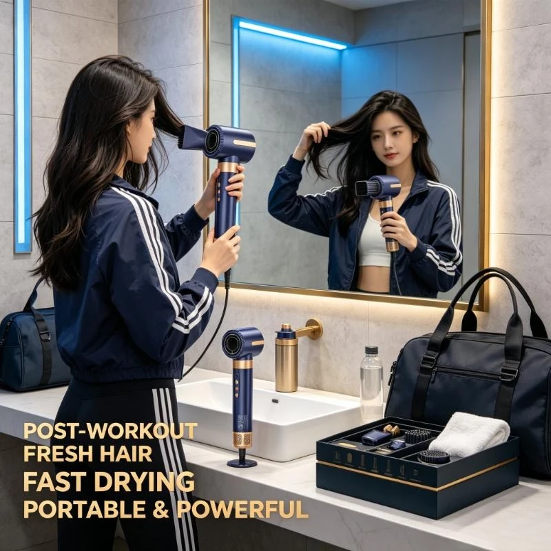 7 In 1 Hair Dryer Brush Brushless High Speed Hair Dryer with Diffuser Ionic Blow Dryer Hot Air Styling Comb Auto Hair Curler