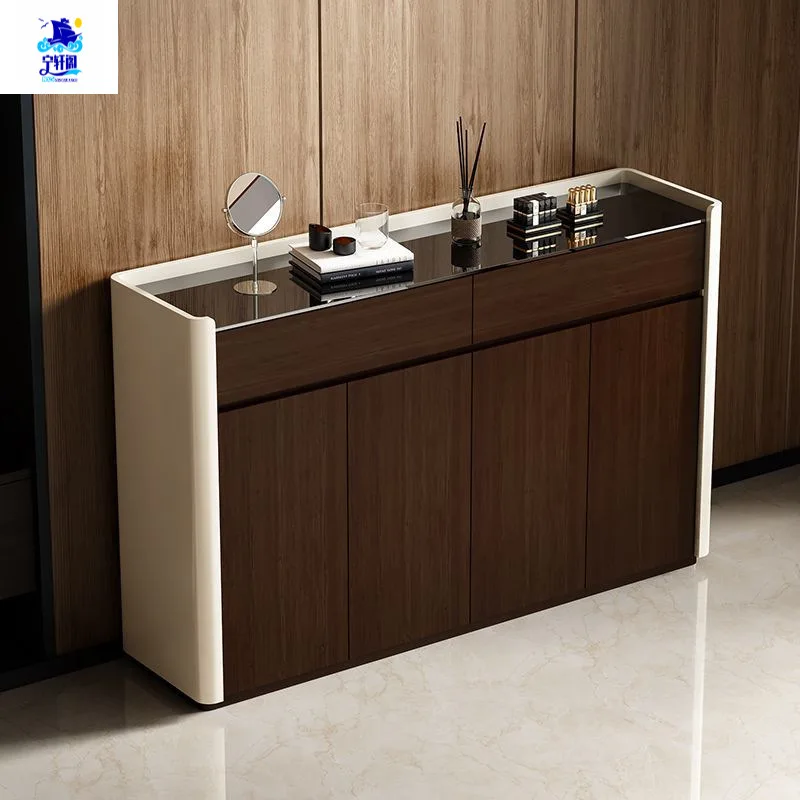 Italian Light Luxury Shoe Cabinet Household Door Against The Wall Secret 2026 New Popular Locker Home Partition Cabinet