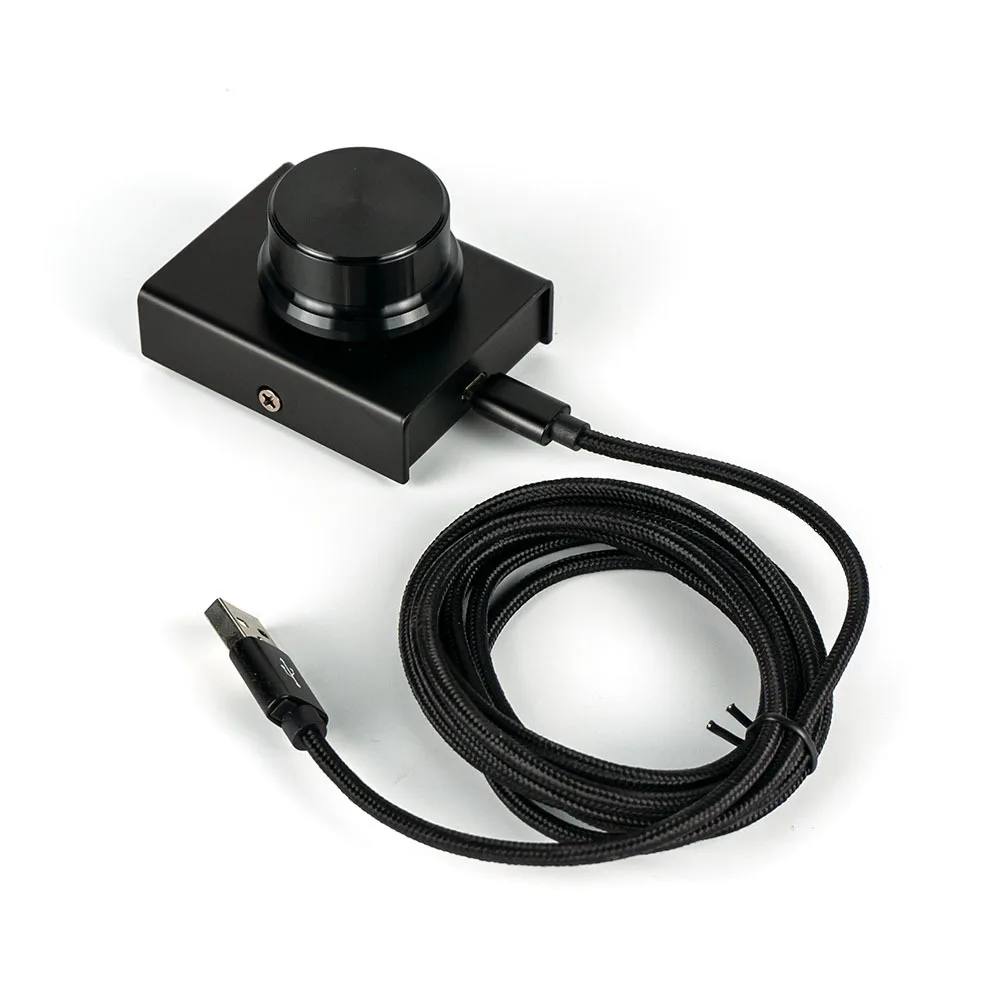 Áudio USB Volume Control Knob, Um Botão Função Mudo, Mini Controlador para Laptop, Plug and Play, PC Speaker, Regulador