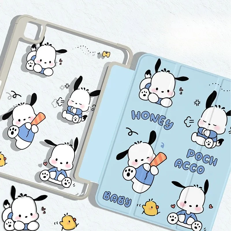 

Чехол для планшета iPad 11 дюймов Pro 22 21 9-го 8-го поколения, 10.2 дюйма, с мультяшным дизайном Pochacco, 2025 A16, 11-го 10-го поколения, 10.9 дюйма, Air4 5, акриловый чехол