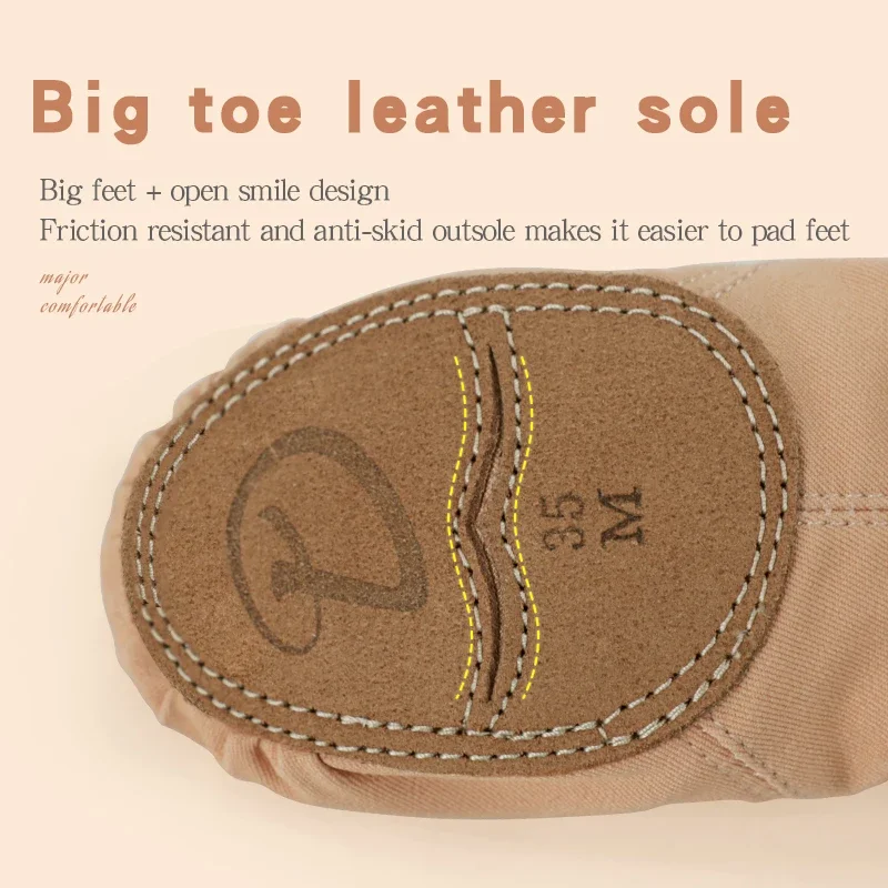 Split Grote Zachte Zool Balletschoenen voor Meisjes Vrouwen Hoge Elastische Canvas Dans Slippers 2026 Nieuwe Groothandel Drop Shipping