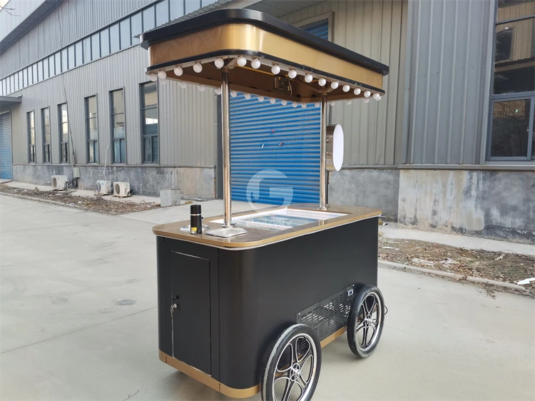 Factory Direct Selling Mobile Push Cart Ice Cream Cart for Sale