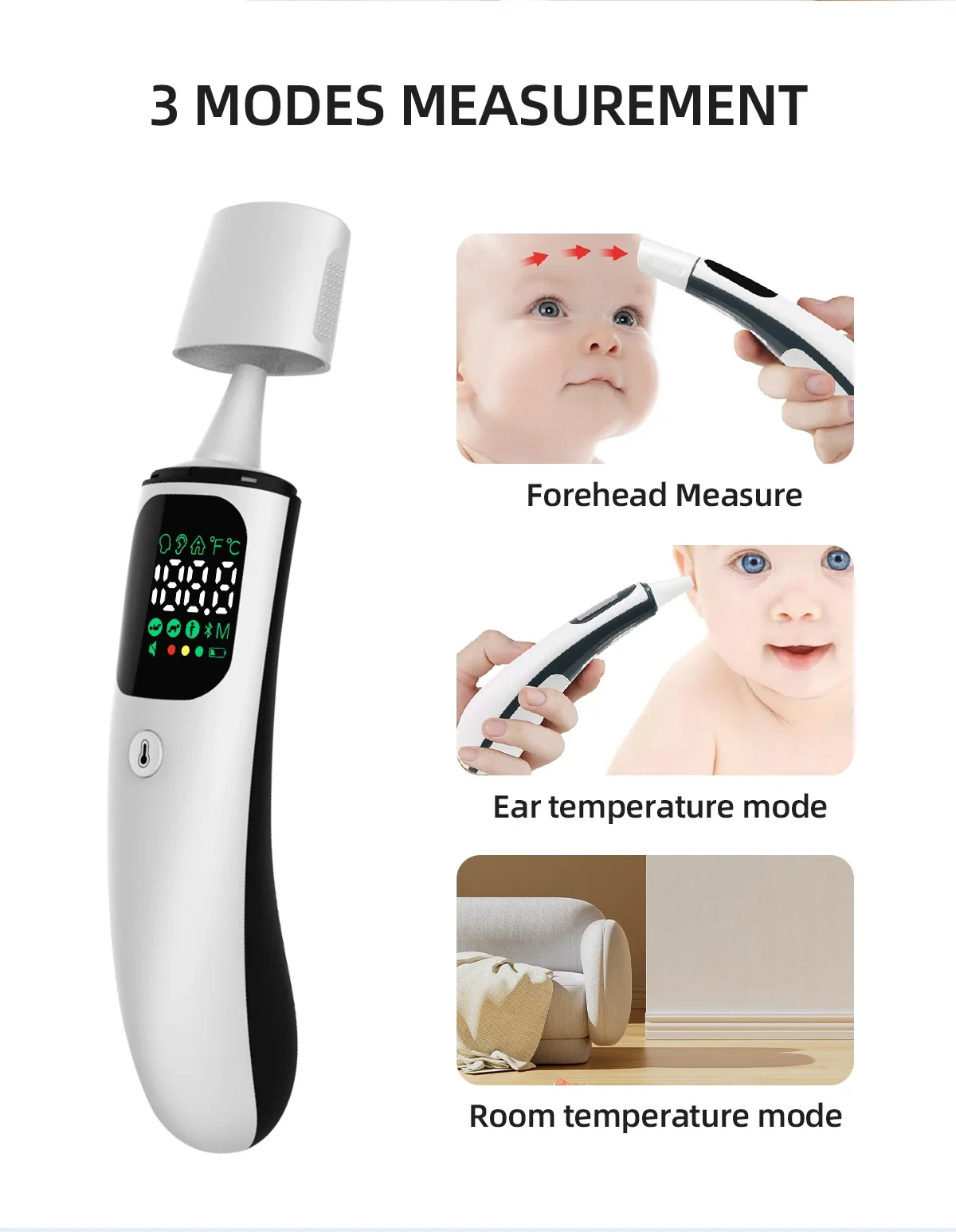 LED-Digital thermometer berührungs loses medizinisches Infrarot-Thermometer für Erwachsene und Kleinkinder, genaues und schnelles Thermometer,