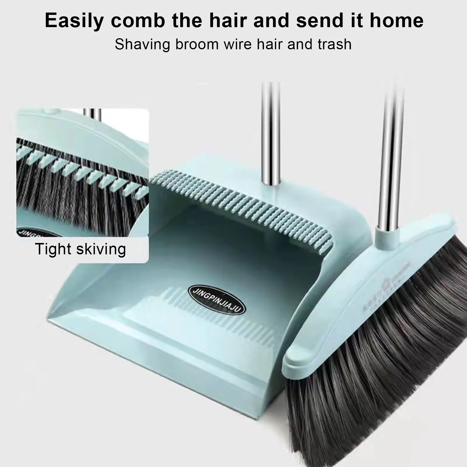 Broom And Dustpan Set For Home Dust Pans With Long Handle Outdoor Indoor For Home Kitchen Room Office Must Haves