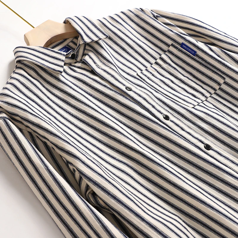 

Cusized High-Defn Stripe Pattern 400G Pure Cotton Japanese Retro Base irt Tailored Floral Crt Patchwork Spring Y...