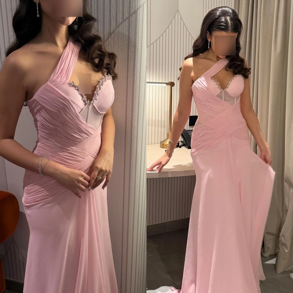 Robe de soirée formelle élégante, asymétrique épaule dénudée, personnalisée, à la mode, robes de célébrité de haute qualité, robe de soirée de tempérament