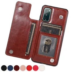 Wallet Double Button Leather Case For Samsung Galaxy A04s A10 A12 A13 A14 A15 A21s A33 A35 A40 A51 A52 A53 A54 A55 A71 A72 A73