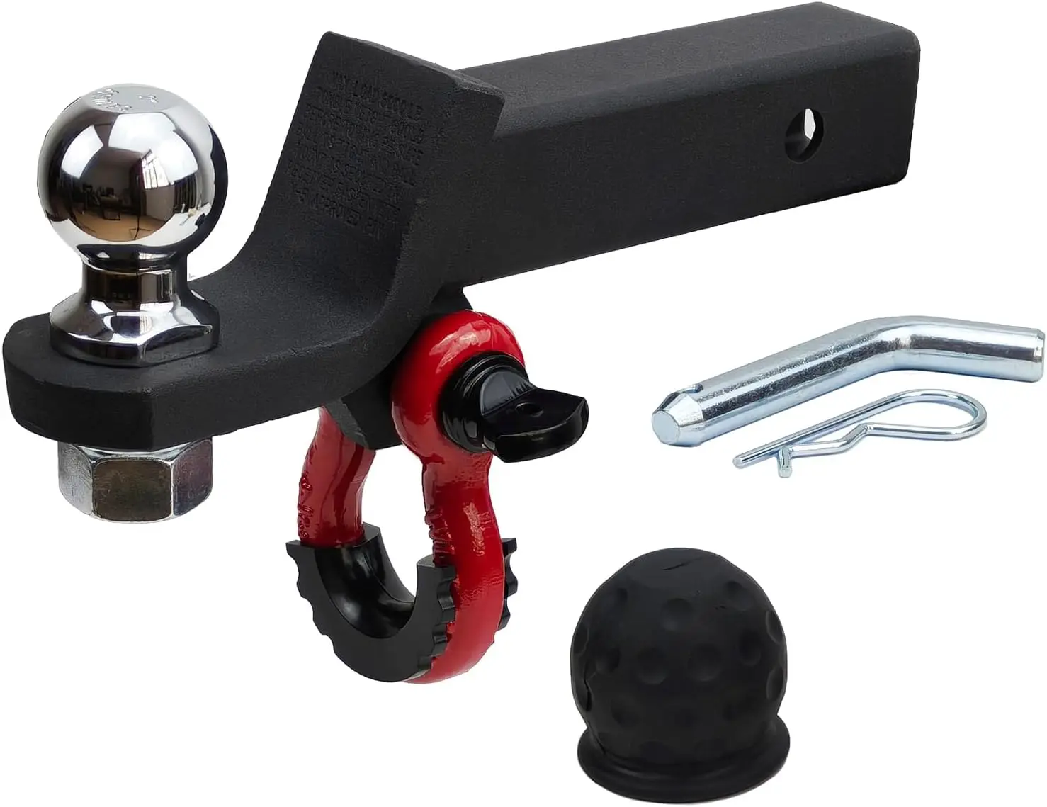 

2' Drop Trailer Hitch Ball Mount, 6000 lbs, Fits 2' Receiver, Matt Black, Includes Pin & Clip