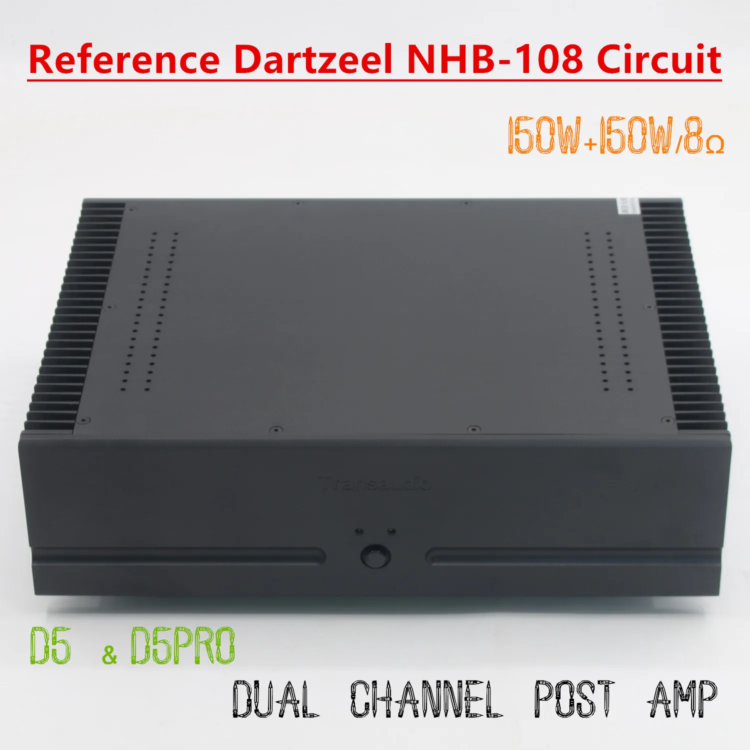 D5 y D5PRO referencia Dartzeel NHB-108 amplificador de potencia estéreo HiFi de doble canal 150W + 150W amplificador de sonido de Audio para el hogar