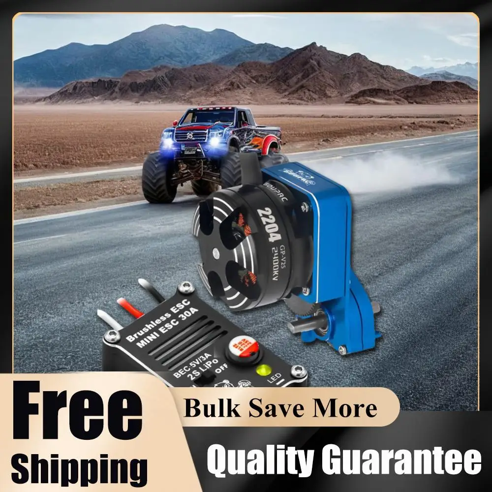 

2204 2400KV Brushless Outrunner Motor W/ Transmission and 30A ESC for SCX24 RC Crawler Axial 1/24 RC Car Truck